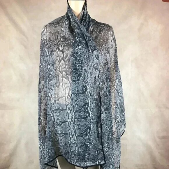 CEJON Python Snake Sheer Chiffon Shawl Scarf NWT - Picture 5 of 8